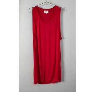 MATE the Label Red 100% Hemp Tank‎ Dress Size Large USA Made Travel Summer Dress